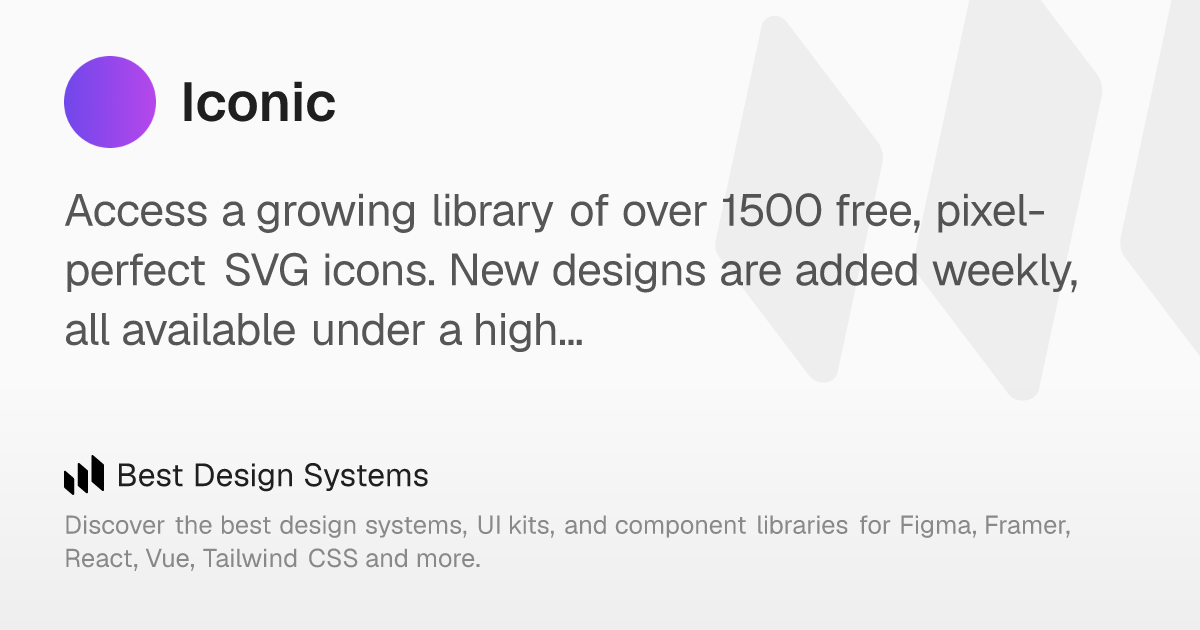 Iconic: Your source for free, pixel-perfect SVG icons. – Best Design ...