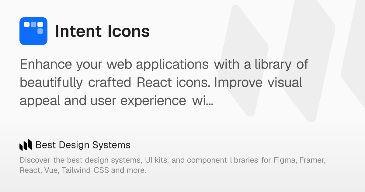 Intent Icons: Enhance your UI with beautifully crafted React icons ...
